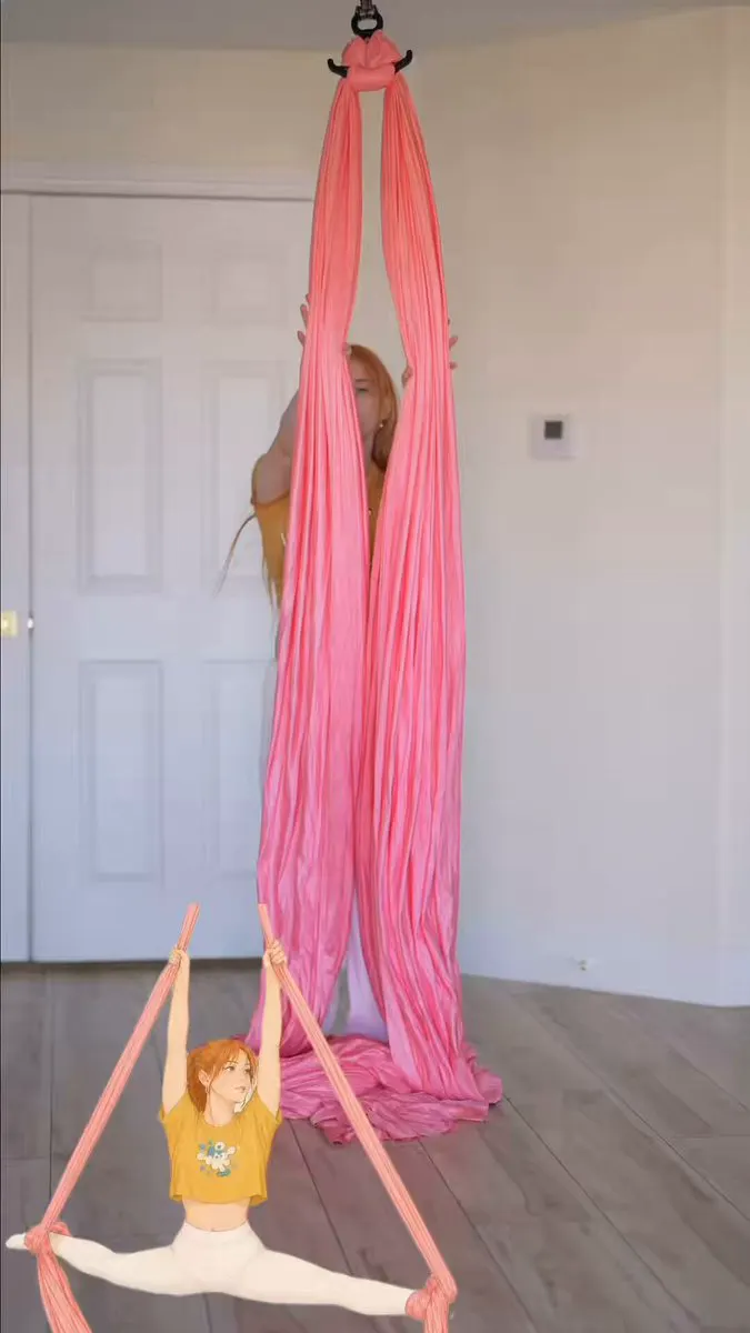 i’ve been having so much fun with the aerial silks !! am i getting better ? · Gemma