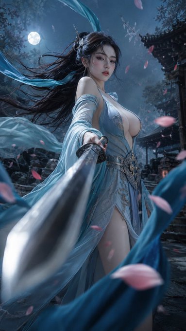 一剑断恩仇，半生爱恨休⚔️ 你更喜欢哪个？ GPT IMAGE2 提示词： 9:16 竖版，近距离半身构图，超写实真人摄影 × 东方武侠电影 × 极端广角透视… · AIVideoHub 🕊️