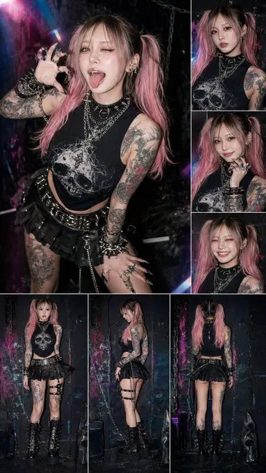 暑くて死にそうDEATH💗 週末はメタルつくろ💀 · AI Girl's Photo Studio