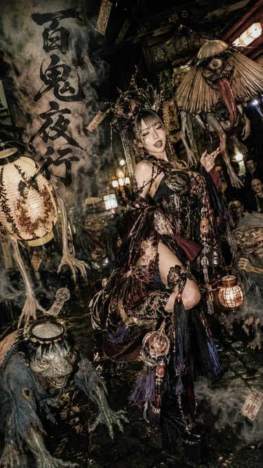 百鬼夜行イベントもフィナーレ👹 #AI百鬼夜行2026 · AI Girl's Photo Studio
