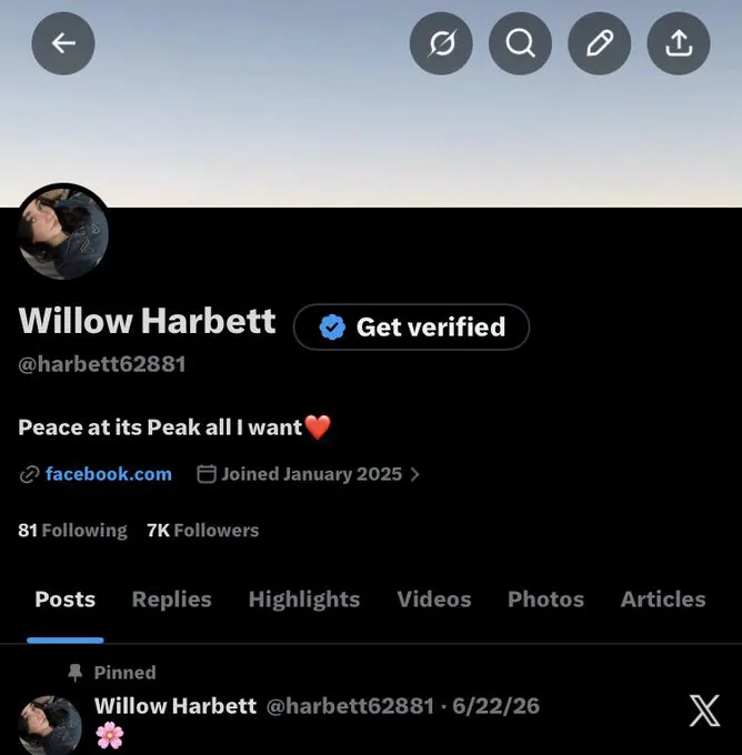 A big thank you to you guys for making it 7k followers let’s keep growing while… · Willow Harbett