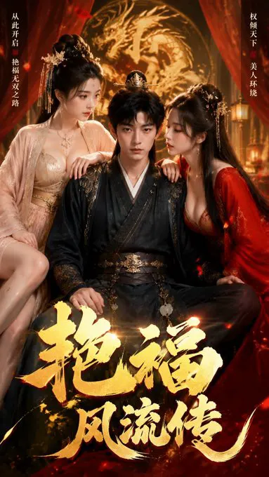 黄果自制 独家出品！ 《艳福风流传》 EP04 禁欲王爷深夜潜入，却撞见王妃仅着薄纱，丰满玉乳若隐若现，极致诱惑瞬间点燃欲火！温软玉手大胆探底，湿润花径喷涌而… · 黄果短剧