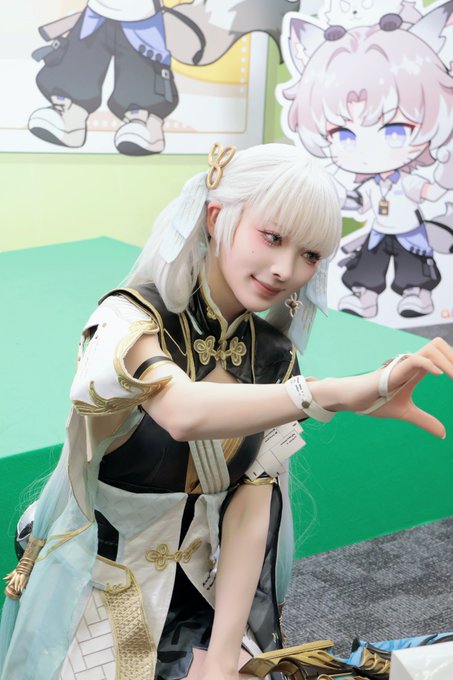 2026/ 7.5 鳴潮 「森の中」シリーズ オフライン店舗ポップアップイベント 今汐 水澄すう さん （@su_s404 ） #鳴潮 #森の中 · 森のくま♪