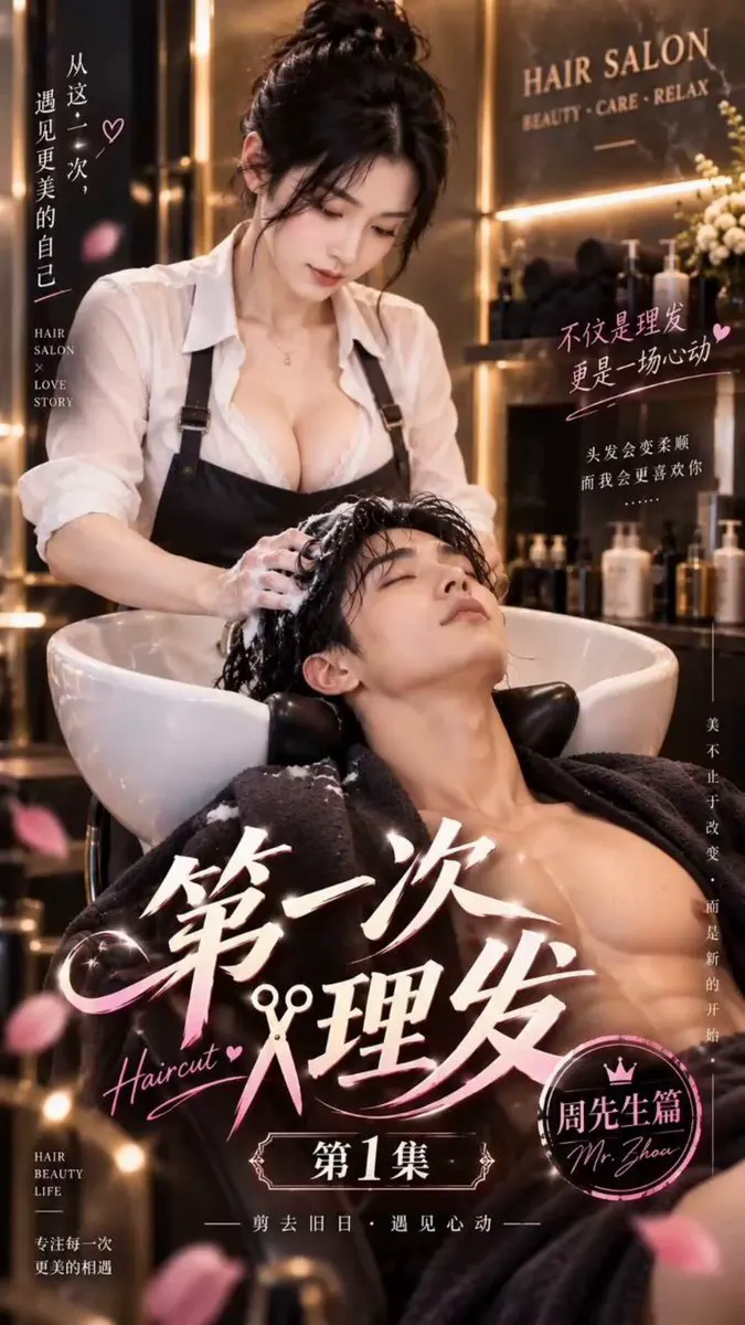 《毕业第一天，洗头店里被做穿》第1集 刚毕业的小丽求职碰壁，进洗头店第一天就被要求换上低胸短裙黑丝。接待周先生时，暧昧迅速失控，更衣室里彻底越界。 点击置顶链… · 禁果短剧AI