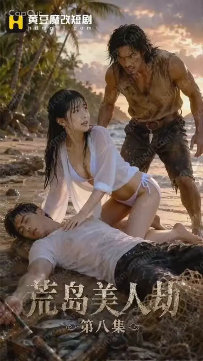 AI色情短剧《荒岛美人劫》第8集 · 阿莲🪷AI色情短剧
