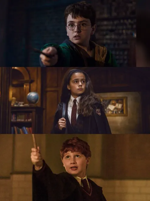 New look at Harry, Hermione and Ron in HBO's ‘HARRY POTTER’ series · non aesthetic things