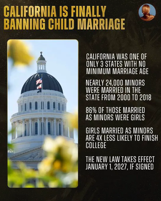 California is on track to finally ban child marriage, becoming one of the last … · non aesthetic things