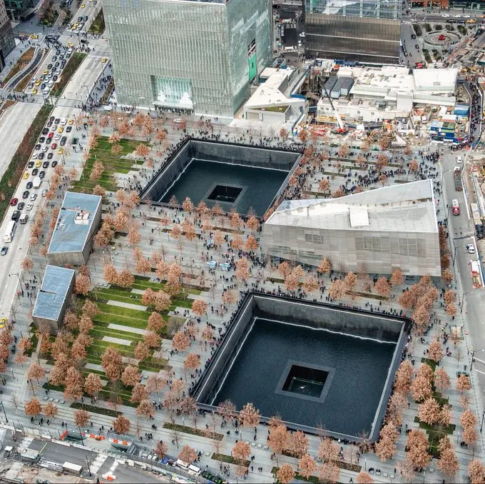 The site where the World Trade Center Twin Towers once stood · non aesthetic things
