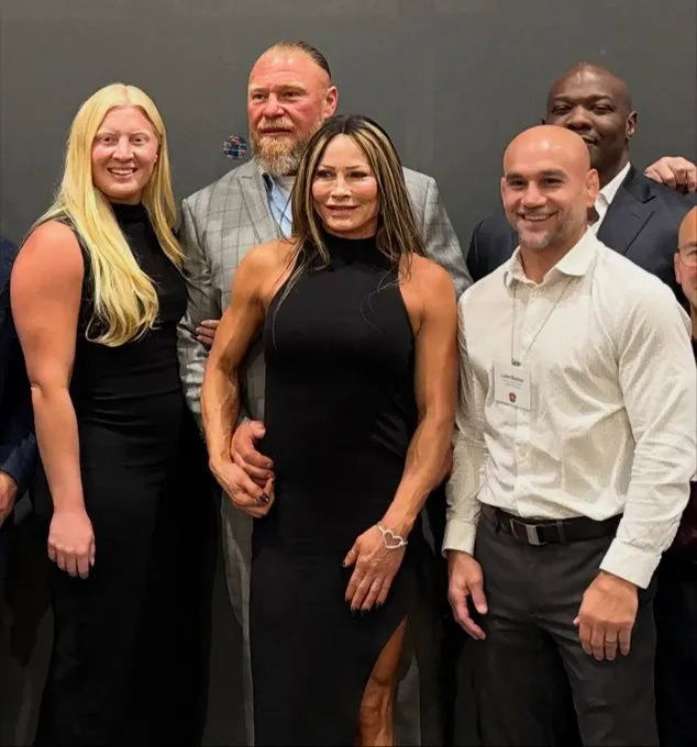 Brock Lesnar celebrates his Minnesota M Club Hall of Fame induction with his wi… · non aesthetic things