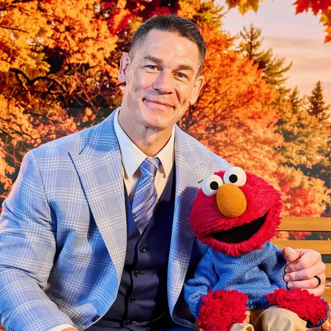 John Cena and Elmo sit together watching the sunset · non aesthetic things